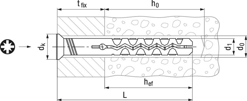 100 Stück Nageldübel Set - Für Schnelle Montage In Beton & Stein